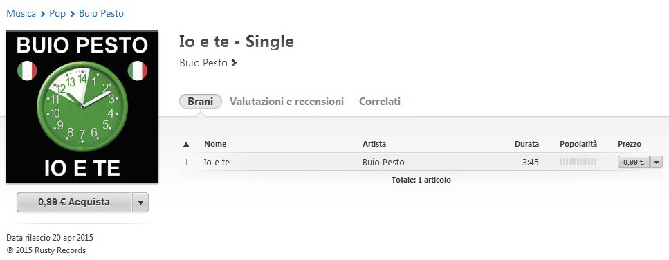 iTunes - Io e Te Web
